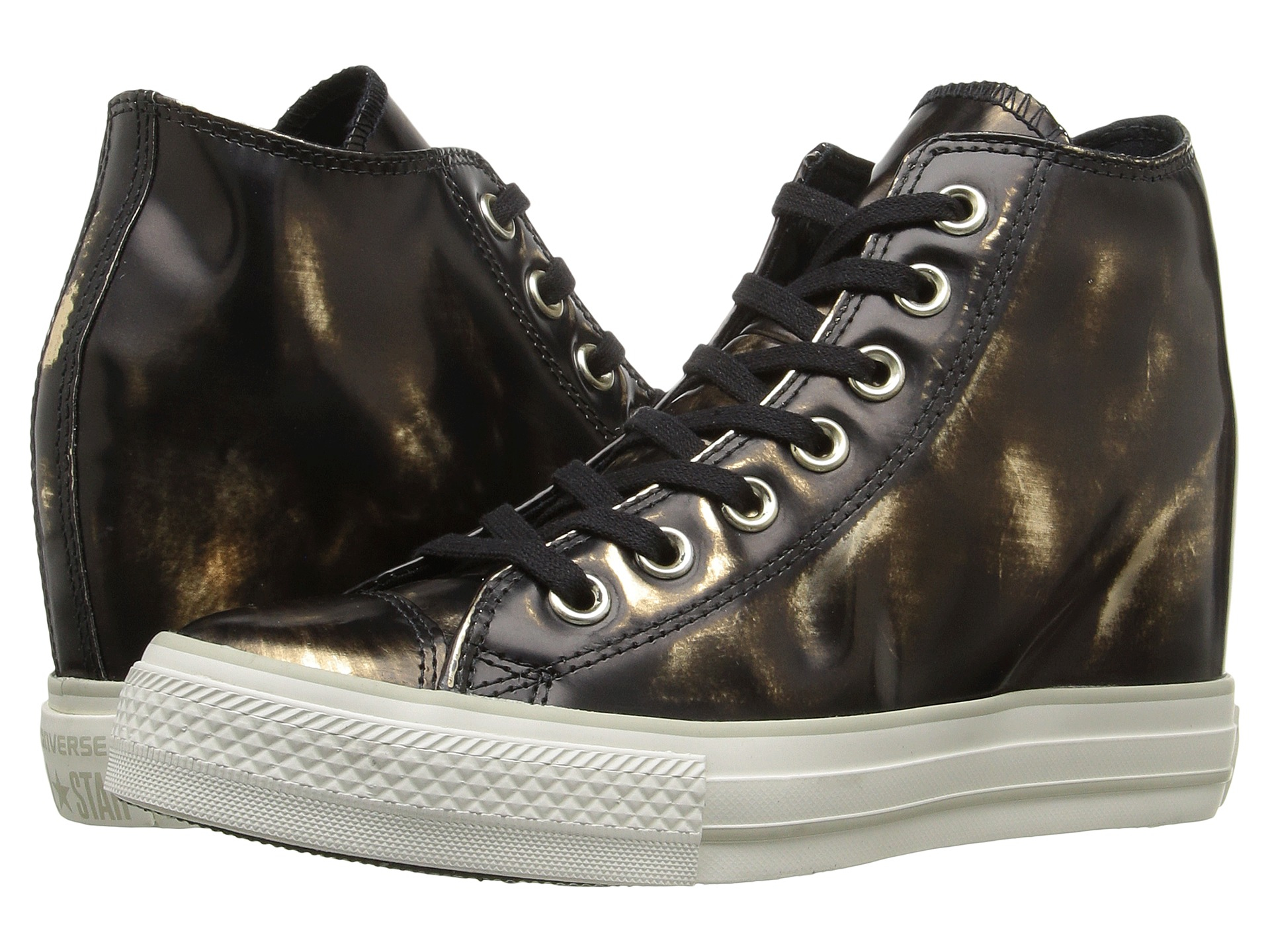Converse Black Chuck Taylor® All Star® Lux Brush off Leather Mid for men Converse Black Chuck Taylor® All Star® Lux Brush off Leather Mid for men
